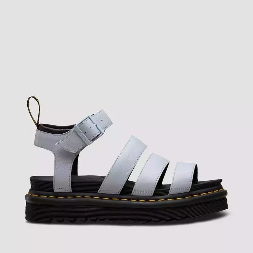 BLAIRE WOMEN'S PISA SMOKED MINT LEATHER STRAP SANDALS